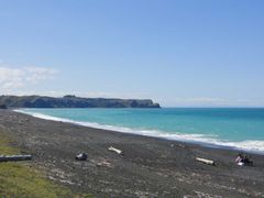 The beach just north of Napier
